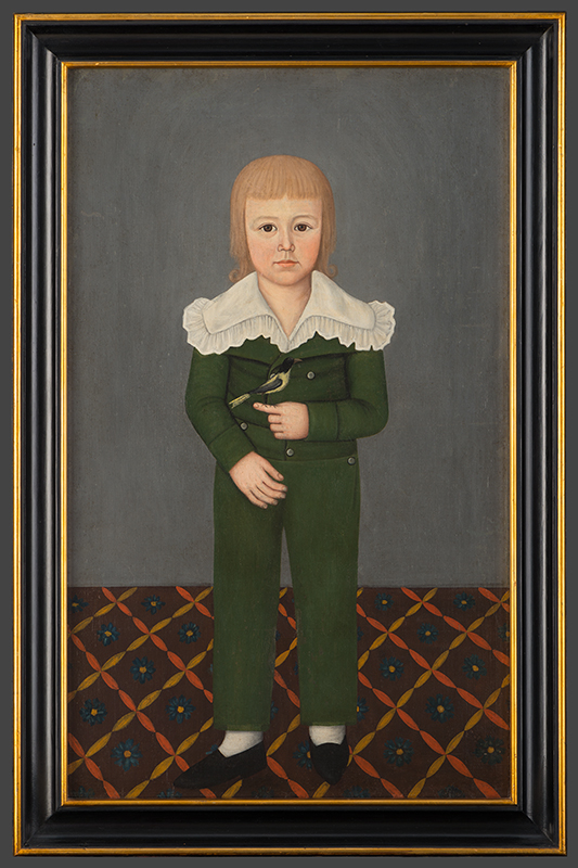 Figure 5. Attributed to John Brewster Jr., Boy with Finch, c. 1800, New England or New York State. Oil on canvas. The Colonial Williamsburg Foundation. Gift of Abby Aldrich Rockefeller.