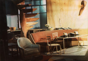 Figure 8. Architecture by George Howe and furnishings by Wharton Esherick, “Pennsylvania Hill House” interior, “America at Home” display, 1939–40 New York World’s Fair.