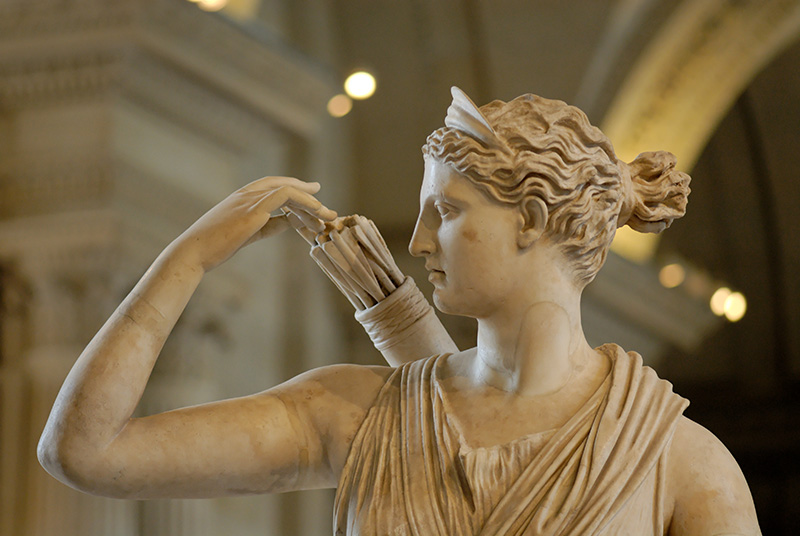 Figure 4. After Leochares, Diana of Versailles, 2nd century, Italy. Marble. Louvre, Ma 589.