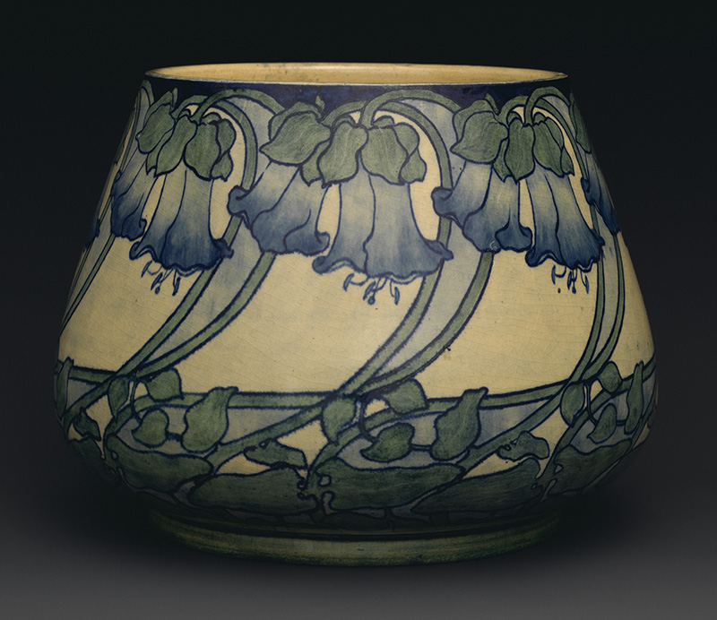 Figure 6. Decorated by Esther Huger Elliot, Newcomb Pottery, Vase with bellflowers, 1901, New Orleans, LA. Earthenware. 2020.64.98. All objects shown gifts of Martin Eidelberg. All images courtesy The Metropolitan Museum of Art.