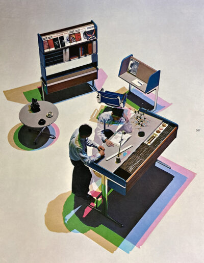 Figure 4. Herman Miller Action Office promotional image, n.d., Box 1, George Nelson & Co., Inc. Records, Special Collections Research Center, Syracuse University Libraries.