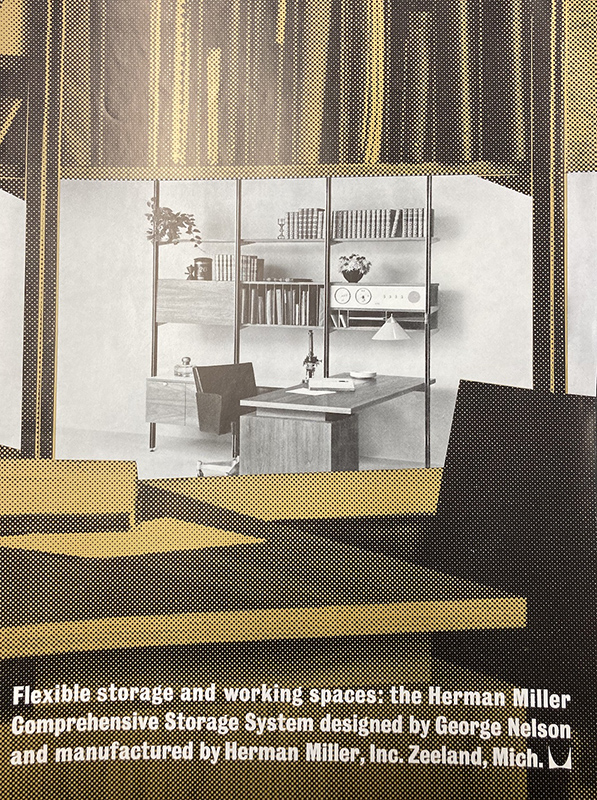 Figure 3. Herman Miller Comprehensive Storage System advertisement, n.d., Box 1, George Nelson & Co., Inc. Records, Special Collections Research Center, Syracuse University Libraries.