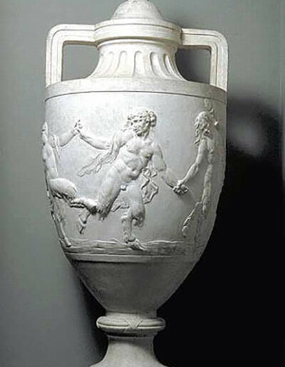 Claude Michel, called Clodion, Vase à décor d’une ronde des satyres et des satyresses, 1782. Marble. Musée du Louvre, RF 4202.