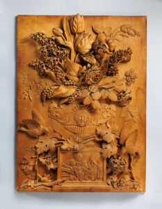 Figure 3. Aubert-Henri-Joseph Parent, Floral still-life relief, 1784, France. Limewood. The Metropolitan Museum of Art, Gift of Mr. and Mrs. Charles Wrightsman, 1971, 1971.206.39.