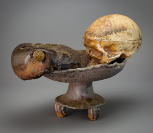 Figure 4. Michelle Erickson, Double Skull 2, 2016. Stoneware. Loan courtesy of the artist, 6050.07. Photo by Rob Hunter.