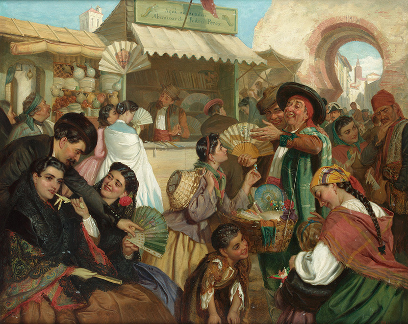 Figure 3. John Bagnold Burgess, The Fan Seller, late 19th century, probably Spain. Oil on canvas. Private collection.