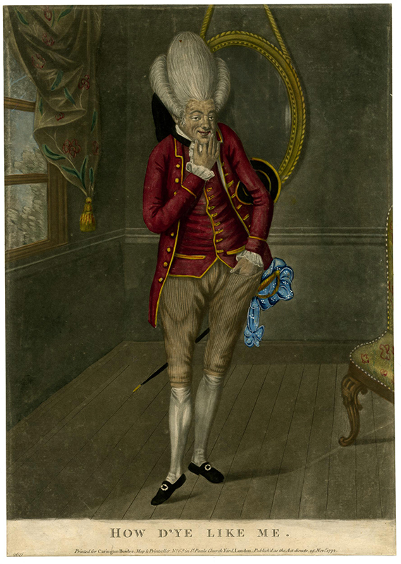 Figure 1. Carrington Bowles, How D’ye Like Me, hand colored mezzotint on paper, 1772. British Museum, 1877,1013.837.