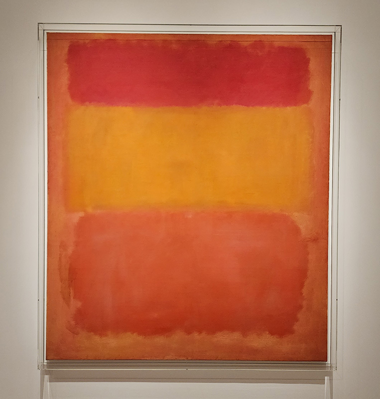 Mark Rothko, 𝘖𝘳𝘢𝘯𝘨𝘦, 𝘙𝘦𝘥, 𝘠𝘦𝘭𝘭𝘰𝘸, 1961. Oil on canvas. The Middleton Family Collection.