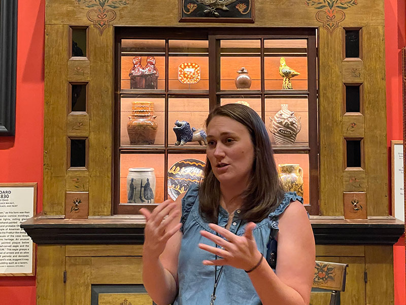 Assistant Curator Kate Rodgers at the Colonial Williamsburg Art Museums.