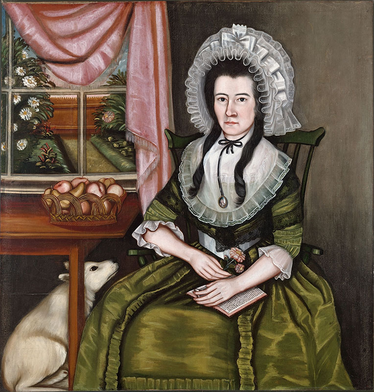 Figure 3. The Beardsley Limner, 𝘌𝘭𝘪𝘻𝘢𝘣𝘦𝘵𝘩 𝘋𝘢𝘷𝘪𝘴 𝘉𝘦𝘢𝘳𝘥𝘴𝘭𝘦𝘺, c. 1789, New Haven, Connecticut. Oil on canvas. Yale University Art Gallery, Gift of Gwendolen Jones Giddings, 1952.46.2.