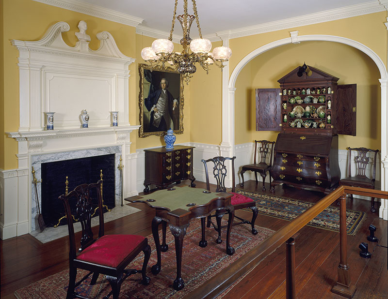 Figure 1. Paneled southeast parlor at the Codman Estate, as redecorated in the late 1890s. Photograph by David Bohl. Courtesy Historic New England.