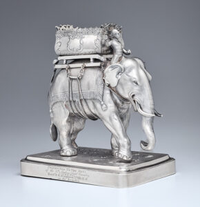 Figure 2. Hamilton & Company, Salt Cellar, 1819–60, Kolkata (Calcutta). Silver with gilding. Birmingham Museum of Art, Generous gift of Harish K. Patel, 2022.129.