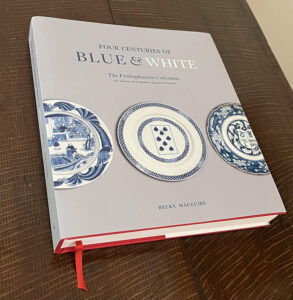 Blue & White book cover.