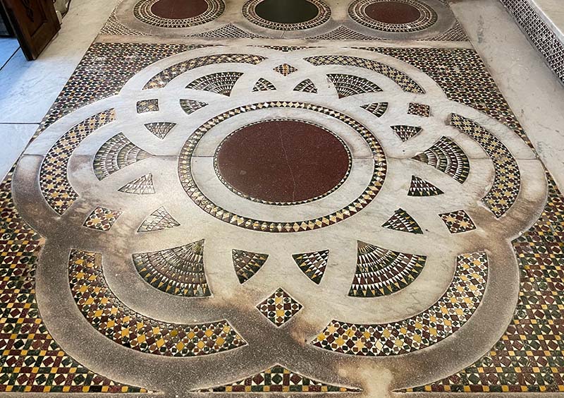 Figure 4. Marble floor with mosaic decoration.