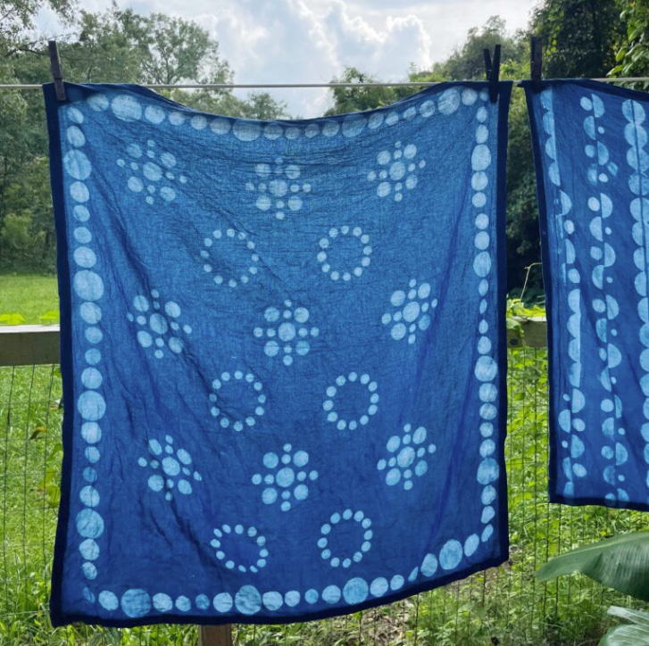 Screen Printing Clay Resist & Indigo Workshop with Local Artist Kristy Bishop