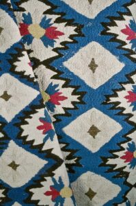 Figure 1. Bed Covering, 1840–60, New Mexico. Wool, cotton, natural dyes. New Mexico History Museum, NMHM/DCA 04674.45.