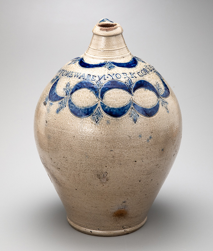 Figure 1. Thomas W. Commeraw, Jug, 1800–19, New York City. Salt-glazed stoneware. Collection of Joseph P. Gromacki.
