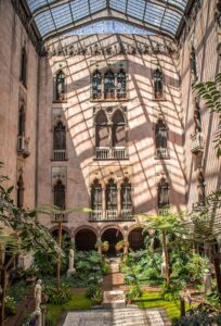Courtyard of the Isabella Stewart Gardner Museum, photo by Isabella Stewart Gardner Museum, Boston.