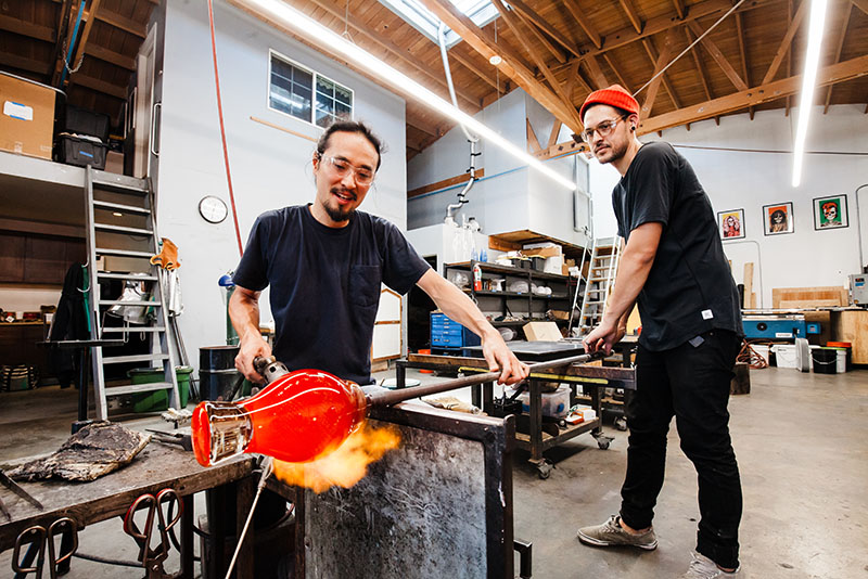 Figure 3. Kazuki Takizawa and Deshon Tyau. Photo by David Haskell: Craft in America.