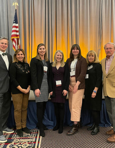 Pictured, left to right: Matthew Thurlow, Margaret Pritchard, Trish Smith, Katrina Reynolds, Riley Richards, Carolyn McNamara, and Mike McNamara.