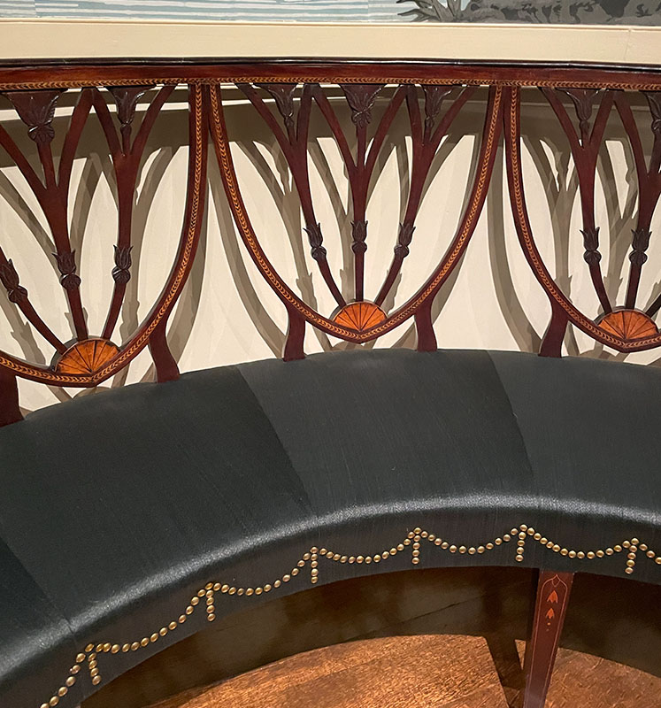 Detail of the settee.