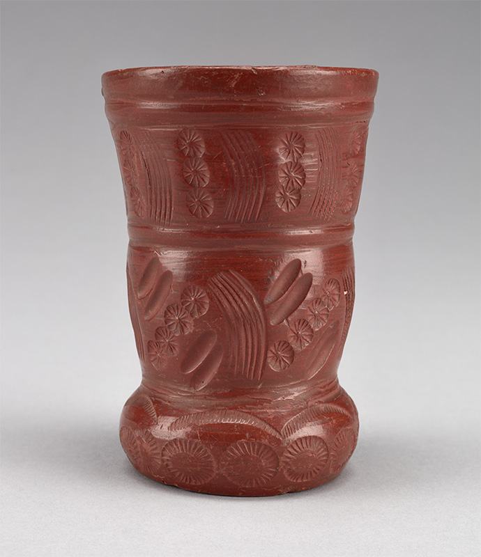 Figure 4. Cup (búcaro), 1650–1750, Tonalá, Mexico. Red earthenware. Denver Art Museum, Funds from Carl Patterson in honor of Jorge Rivas, 2018.304. Photography © Denver Art Museum.