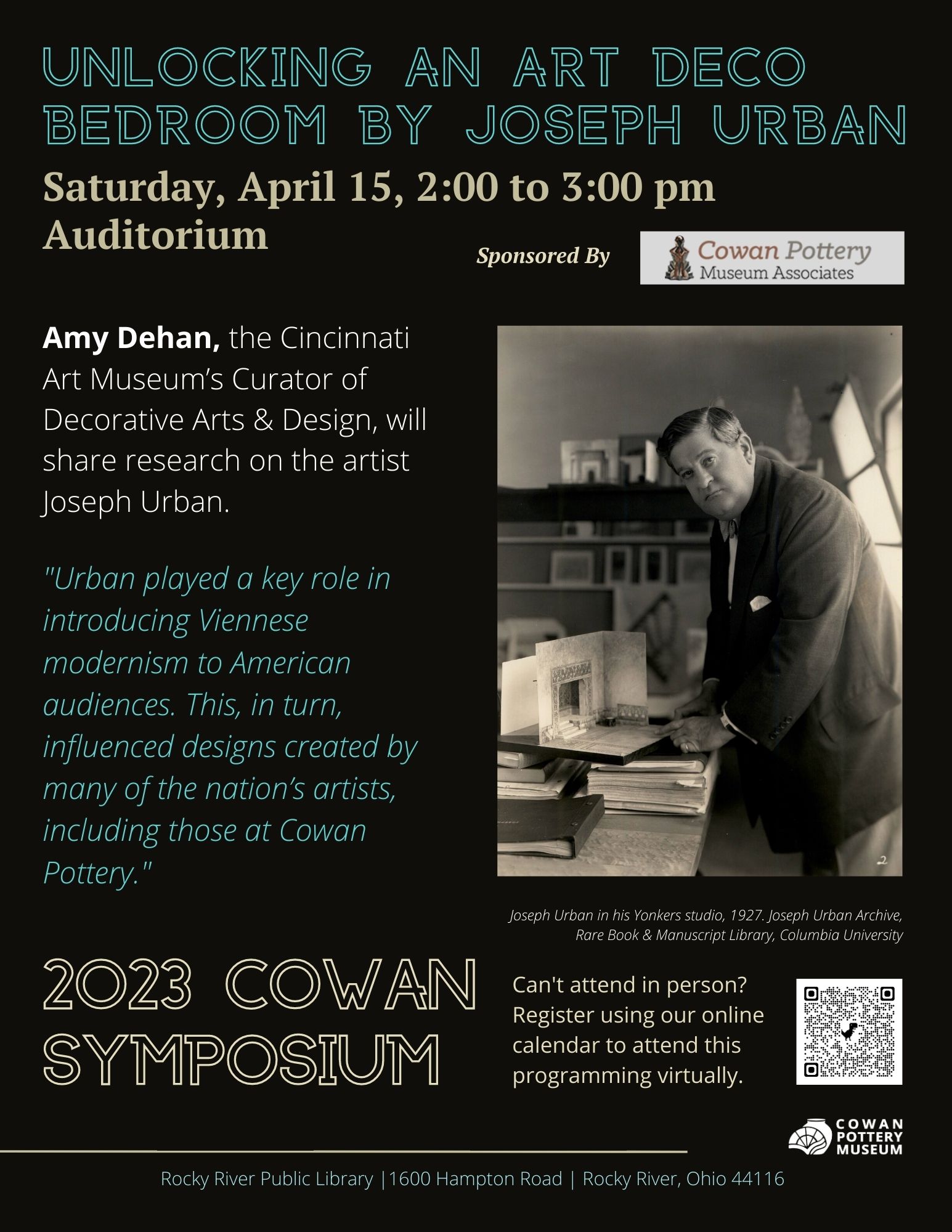 Unlocking an Art Deco Bedroom by Joseph Urban Events in the Field