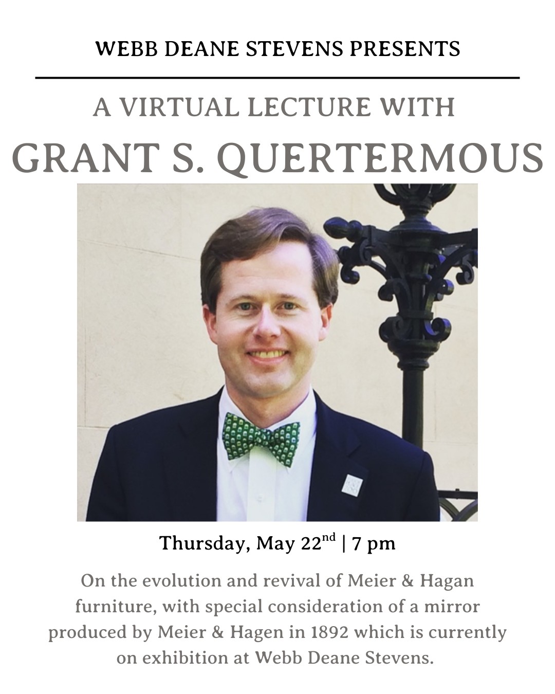 VIRTUAL TALK: A Lecture with Grant S. Quertermous