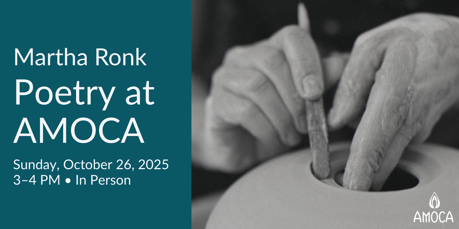 Poetry at AMOCA: Martha Ronk’s Clay