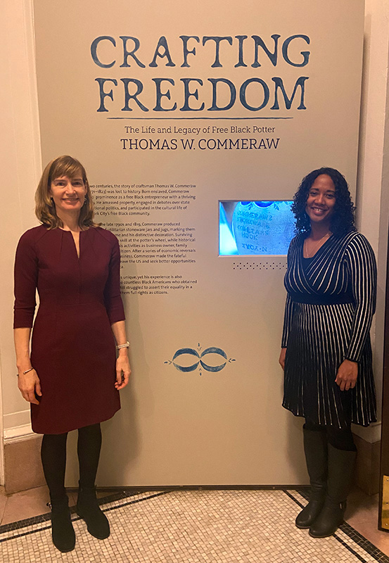 Margi Hofer and Allison Robinson, New-York Historical Society, Commeraw exhibition, 2022 Failey Grant recipient.