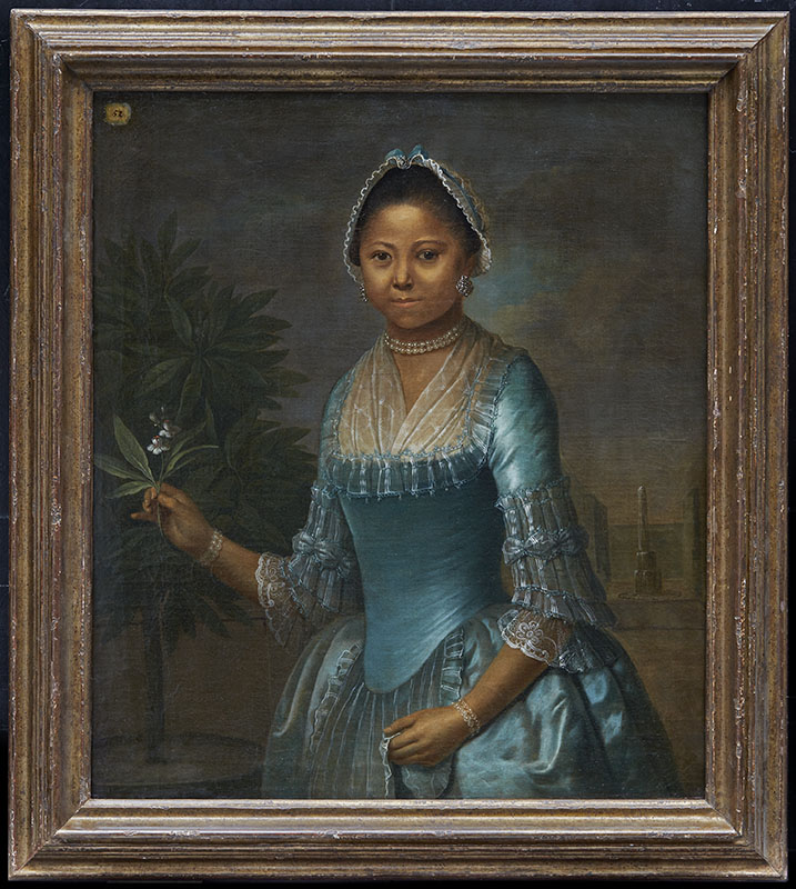 Figure 2. Jeremias Schultz, Portrait of a Lady Holding an Orange Blossom, 1770s, Amsterdam. Oil on canvas. Overall: 80 × 56.2 cm. AGO, Purchase, with funds from the European Curatorial Committee, 2020. 2019/2437. Photo © AGO.