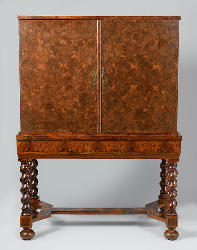 Figure 3. Collection’s cabinet, 1675–85, The Netherlands. Oak, olivewood, rosewood, walnut. Rijksmuseum, Amsterdam, BK-NM-5671.
