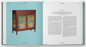Monico Obniski’s entry about an 1830–60 Tennessee pie safe from the High Museum of Art in the “FURNISH” section.