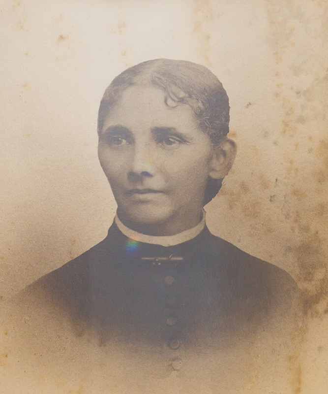 Albumen silver print of Hannah Pope, c. 1880. Photo courtesy of Tudor Place. Hannah Pope was enslaved at Tudor Place, and recent research has revealed that she is a descendant of Martha Washington.