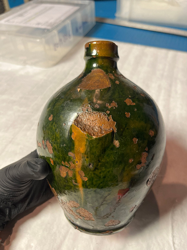 Figure 4. Christopher A. Haun, 1850–60, Bottle, Greene County, TN. Lead-glazed earthenware. Tennessee State Museum.