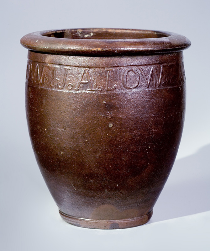 Figure 6. J.A. Lowe, Cream pot, 1850–60, Greene County, TN. Earthenware. Courtesy of the Museum of Early Southern Decorative Arts, MESDA Purchase Fund, 5432.