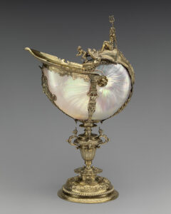 Figure 1. Nautilus cup, 1602, The Netherlands. Nautilus shell, with gilded silver mounts. The Metropolitan Museum of Art, New York, Gift of J. Pierpont Morgan, 1917, 17.190.604.