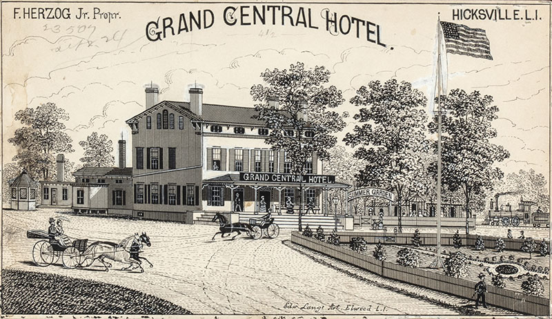 Figure 6. Edward Lange, Grand Central Hotel, c. 1887. Gouache, India ink, and collaged paper on paper. Nassau County Department of Parks, Recreation, and Museums, Division of Museum Services, 78.2.5. Photographed by Glenn Castellano.