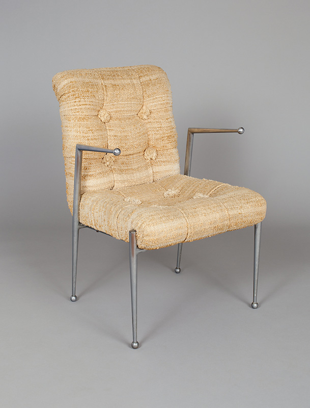 Figure 1. Designed by Donald Deskey, Manufactured by Royal Metal Manufacturing Company, Upholstery designed by Dorothy Liebes, Armchair, 1938, Chicago, IL. Chrome­-plated metal and upholstered fabric. Art Institute of Chicago, Gift of Mrs. Florene M. Schoenborn, 1970.1217.1­2. Photo courtesy The Art Institute of Chicago / Art Resource, NY.