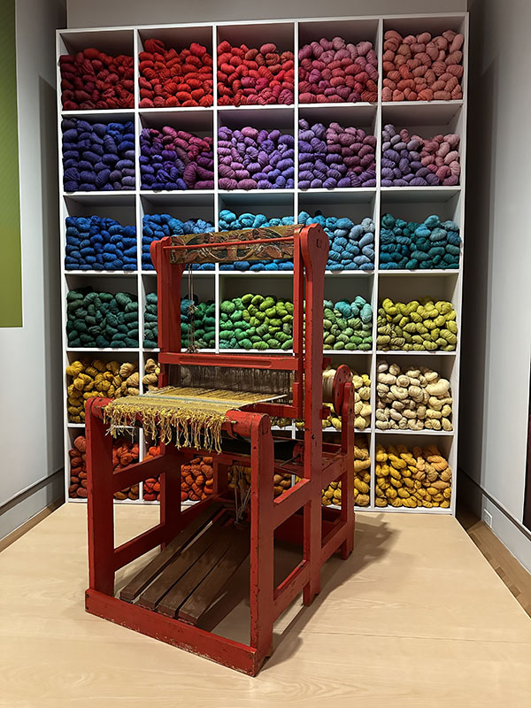 Dorothy Liebes’s loom, Cooper Hewitt, Smithsonian Design Museum. Photo by the Decorative Arts Trust.
