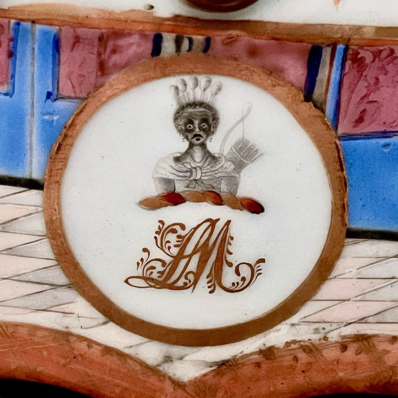 Figure 16. Po-hing (retailer), Detail of Garden stool, c. 1850, Guangzhou (Canton), China. Private collection, Charleston, SC.