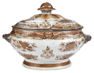 Figure 9. Tureen, c. 1821, Jingdezhen and Guangzhou (Canton), China. Private Collection, Charleston, SC. Image courtesy of Brunk Auctions, Asheville, NC.