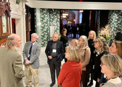 Trust Members on the move during private tours of the 2023 Winter Show.