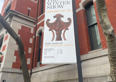 Armory exterior during the 2023 Winter Show.