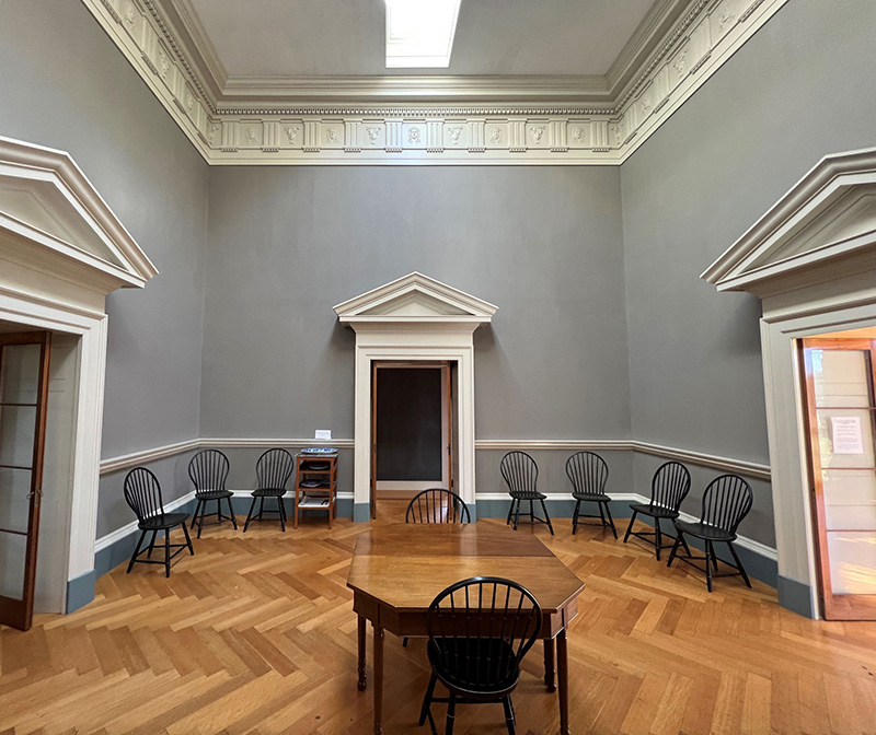 Figure 3. The 20-foot cubic Dining Room with distemper paint finish on plaster