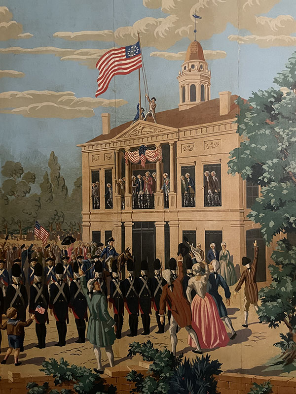 Figure 5. Nancy McClelland, George Washington’s inauguration wallpaper. John Brown House.