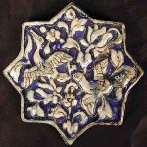 Adela Foo is studying Aq Quyunlu ceramics. Pictured: Star-shaped tile, first half of the 14th century, Iran. Stonepaste, underglaze painted. Metropolitan Museum of Art, Gift of Rafael Guastavino, 1928, 28.89.10. Photo by the Metropolitan Museum of Art.