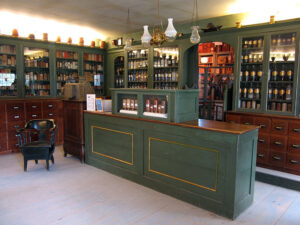 Shelburne Museum apothecary.