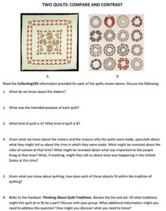 The Objects and Traditions: History Revealed educator guide includes a discussion guide for comparing objects.