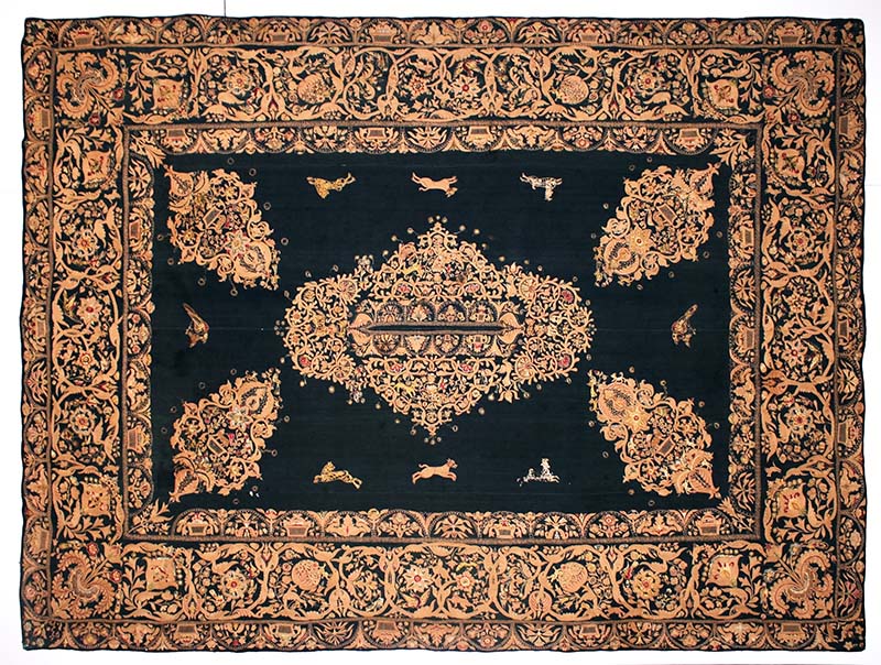Figure 1. Poncho, 1730-80, Peru. Cotton fabric embroidered with camelid fibers and silk. Museo de Arte de Lima, 2018.69.1.